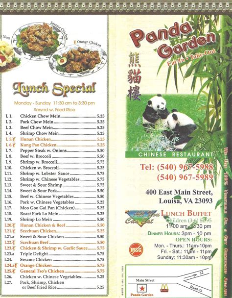 panda garden louisa|panda garden louisa menu.